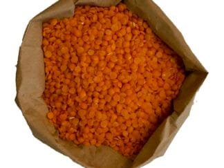 Organic red lentils