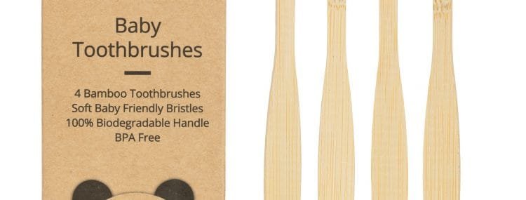 Bamboo baby toothbrush (4 pack)
