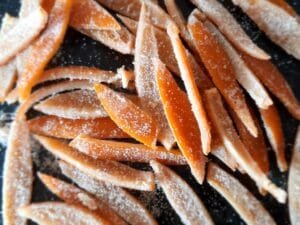 Candied peel scaled