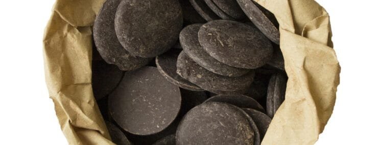 Organic dark chocolate buttons