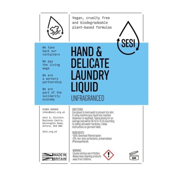 Delicate laundry liquid - per kg (litre) Available in store only