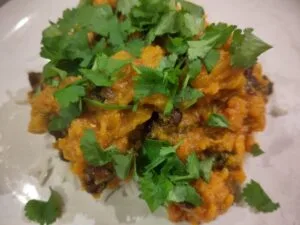 Butternut squash and chickpea curry