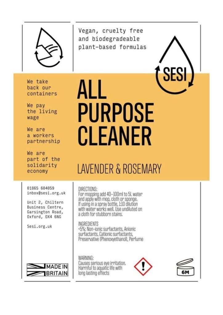 All purpose cleaner - per kg (litre) Available in store only