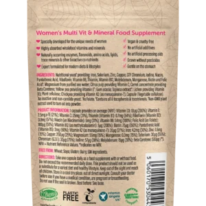 Women's Multivitamins - Back of pack