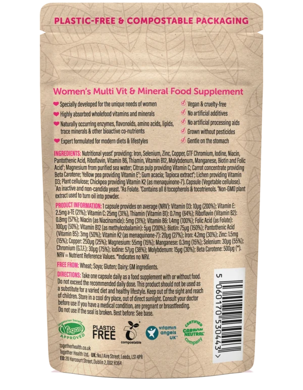 Women's Multivitamins - Back of pack