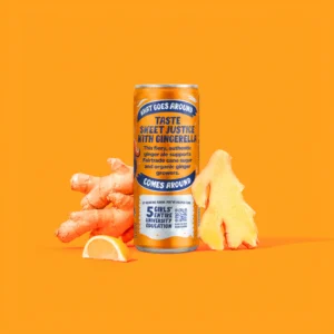 Gingerella Ginger Ale back of can