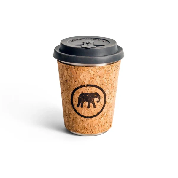 Elephant coffee cups - this one with black lid