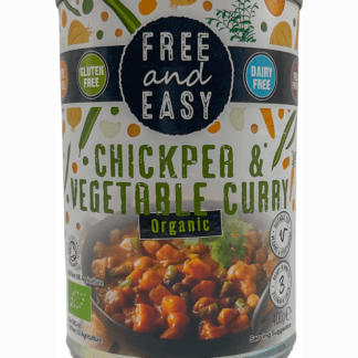 Organic Chickpea and vegetable curry – 400g tin Tins, Jars & Bottles chickpea and vegetable curry - free and easy