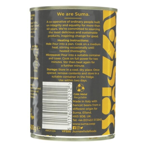Suma organic baked beans info