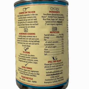 British Vaal Dhal - reverse label