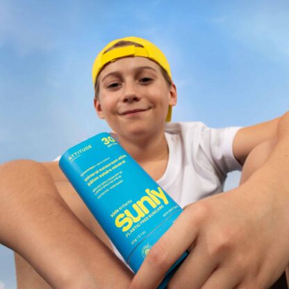 Sunly kid with sunscreen