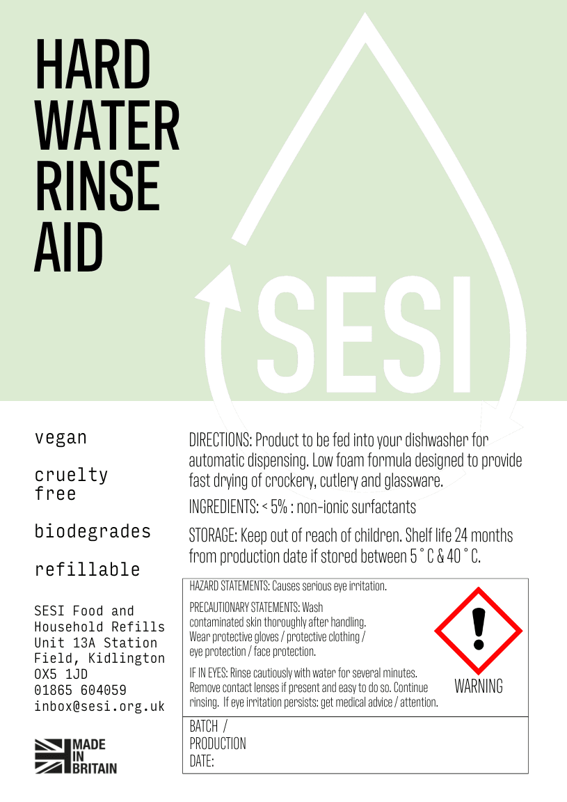 SESI Rinse Aid- (per 100g) Available in store only