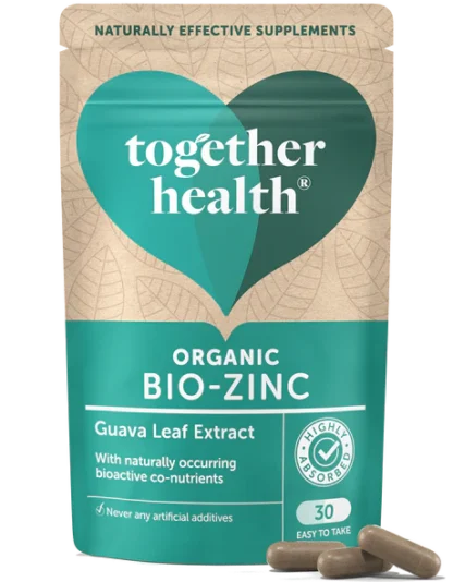 Organic Bio-Zinc capsules in biodegradable packaging