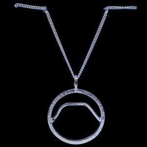 Blorenge Mountain necklace on black background