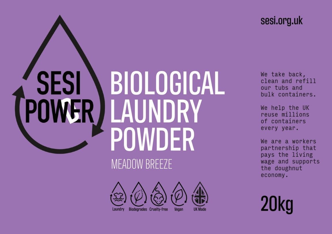 Biological laundry powder Cleaning Products - available for delivery Laundry detergent Biological Laundry Powder - Meadow Breeze - back