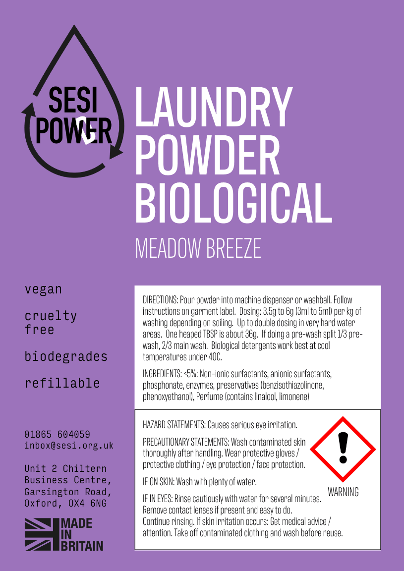 Biological laundry powder