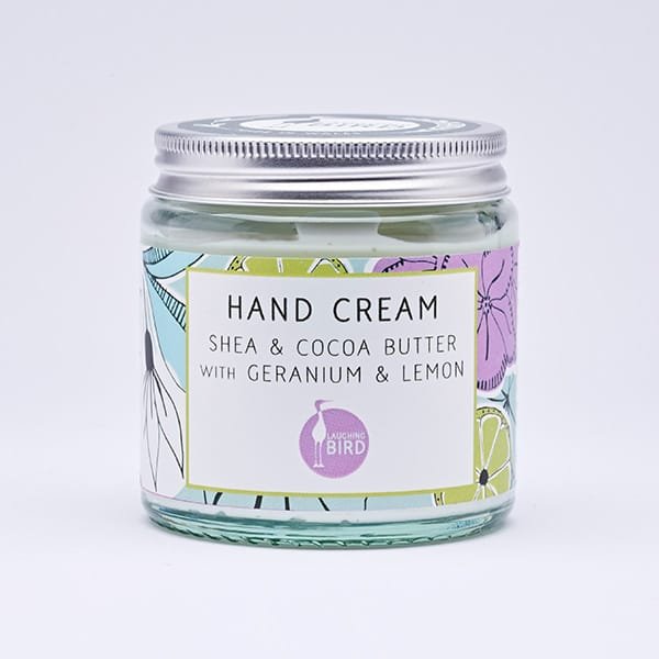 Hand cream with Geranium and Lemon – 120ml Gifts plastic free packaging Laughing bird hand cream with geranium and lemon.