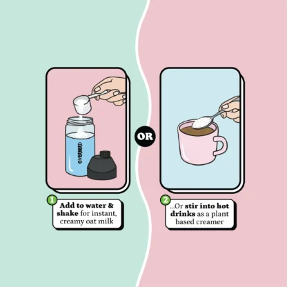 Overherd oat milk powder - how to use