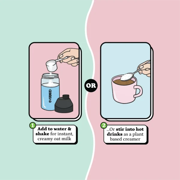 Overherd oat milk powder - how to use