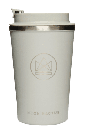 Insulated Coffee Cup – 380ml Stainless Steel Plastic Free Kitchen Forever Young Neon Kactus coffee cup