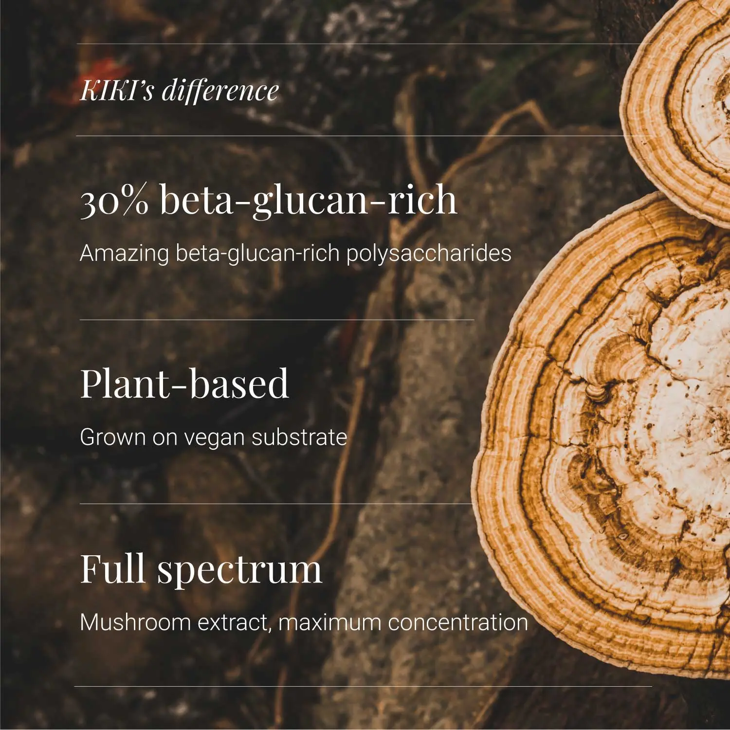 Kiki Health Mushroom Extract Vitamins & Supplements Reishi Powder Capsules