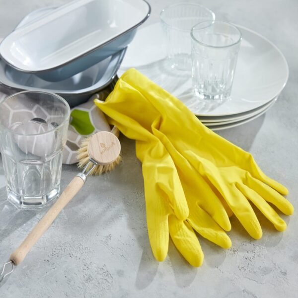 Natural Latex Rubber Gloves with washing up