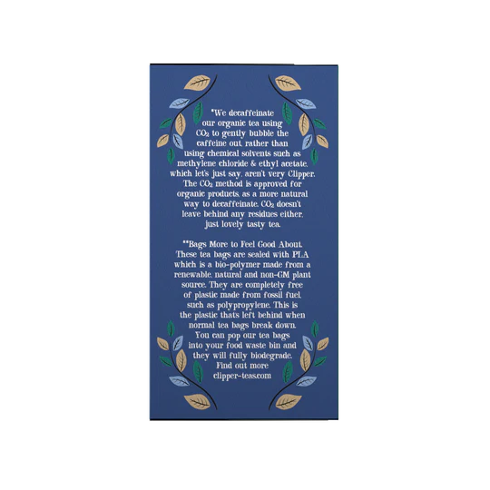 Decaf Teabags box side 1