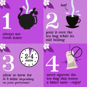 Decaf Teabags Brewing Instructions