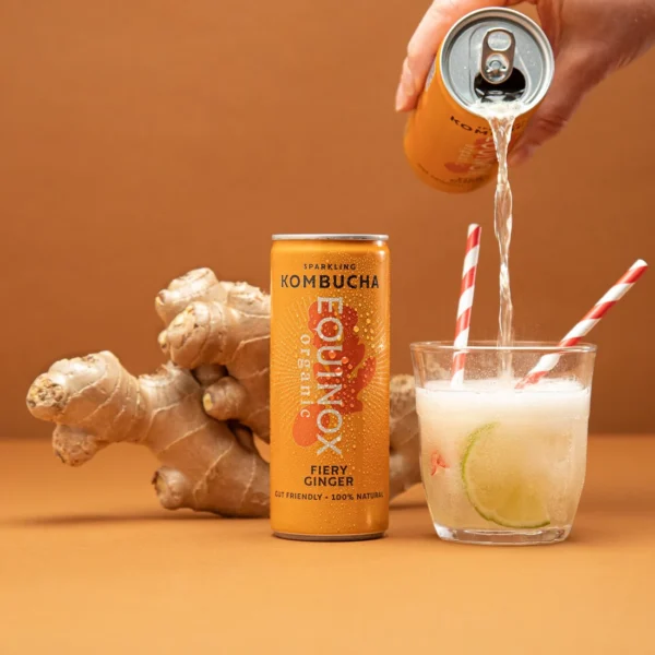 Fiery Ginger Kombucha serving suggestion