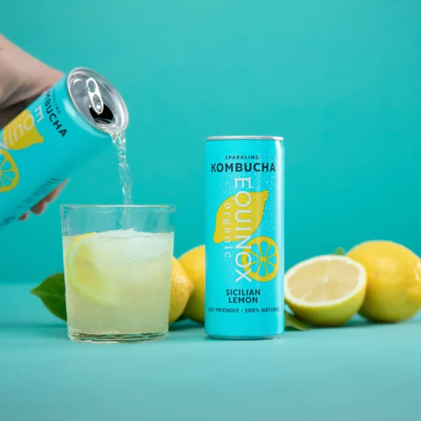 Sicilian Lemon Kombucha serving suggestion