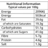 Nutritional Information for Dark Salted Caramel Chocolate Bar