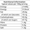 Salted Caramel Chocolate Bar Nutrition