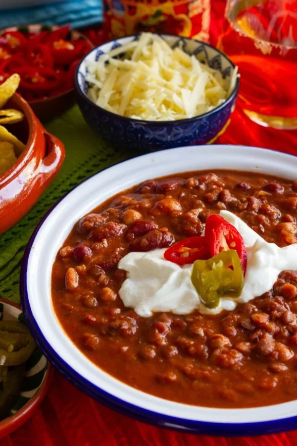 Bean chilli serving suggestion