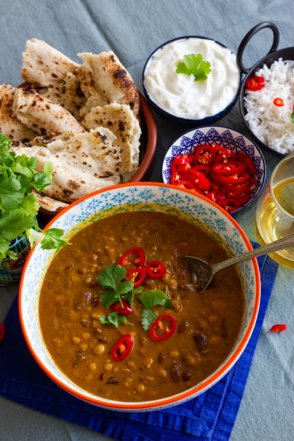 Lentil Dhal Serving suggestion