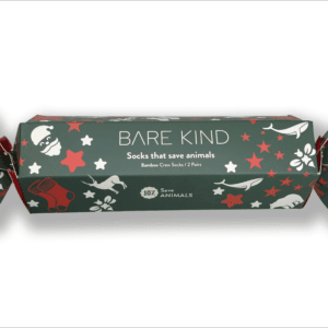 Bare Kind Hedgehog & Turtle Christmas Sock Set Cracker – 2 Pairs 2 Bare Kind Christmas sock set cracker